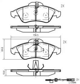 Комплект тормозных колодок VEMA K618601