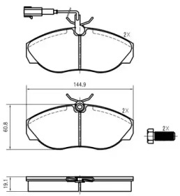 Комплект тормозных колодок VEMA K619001