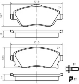 Комплект тормозных колодок VEMA K619101