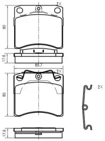 Комплект тормозных колодок VEMA K619201