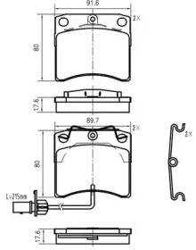 Комплект тормозных колодок VEMA K619202