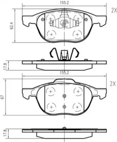 Комплект тормозных колодок, дисковый тормоз VEMA K619301