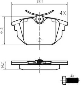 Комплект тормозных колодок VEMA K619600