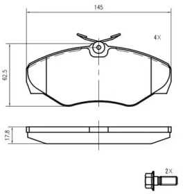 Комплект тормозных колодок VEMA K619901