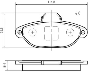 Комплект тормозных колодок VEMA K620301