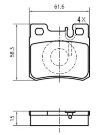 Комплект тормозных колодок VEMA K620600