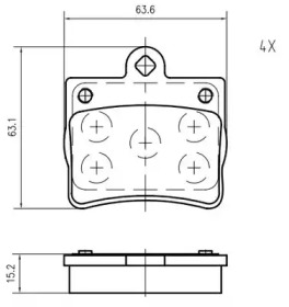 Комплект тормозных колодок VEMA K620800