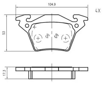 Комплект тормозных колодок VEMA K621300