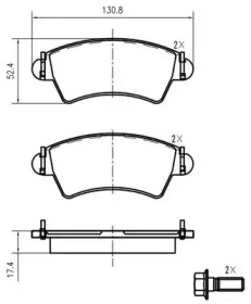 Комплект тормозных колодок VEMA K621400