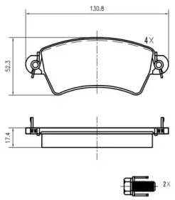 Комплект тормозных колодок VEMA K621401