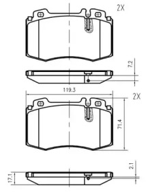 Комплект тормозных колодок VEMA K623303