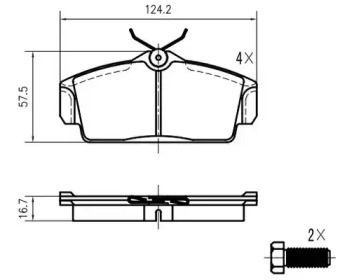 Комплект тормозных колодок VEMA K625400