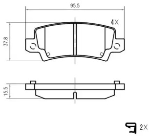 Комплект тормозных колодок VEMA K625600