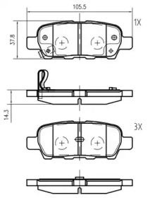 Комплект тормозных колодок VEMA K625700