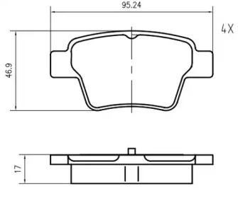 Комплект тормозных колодок VEMA K625800