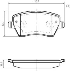 Комплект тормозных колодок VEMA K626600