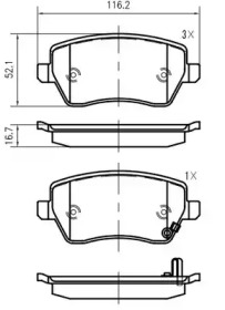 Комплект тормозных колодок VEMA K626601