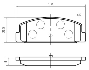 Комплект тормозных колодок VEMA K627100