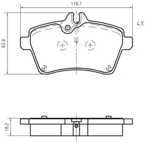 Комплект тормозных колодок VEMA K627901