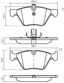 Комплект тормозных колодок VEMA K628100