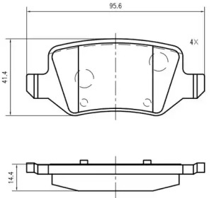 Комплект тормозных колодок VEMA K628500