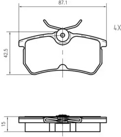 Комплект тормозных колодок VEMA K629100