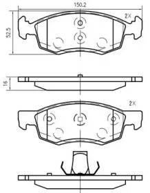 Комплект тормозных колодок VEMA K631200