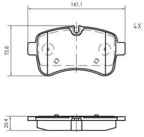 Комплект тормозных колодок VEMA K631500