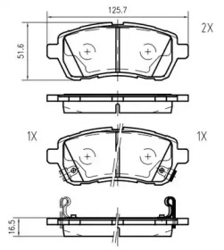 Комплект тормозных колодок VEMA K631600