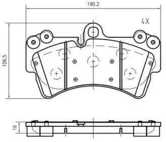 Комплект тормозных колодок VEMA K632000