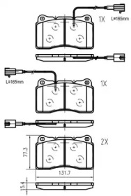 Комплект тормозных колодок VEMA K632300