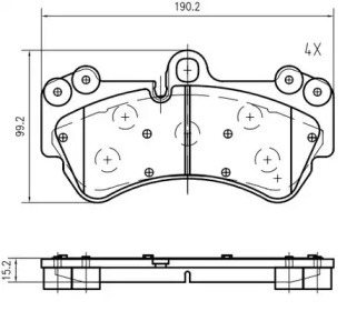 Комплект тормозных колодок VEMA K632600