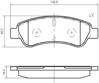 Комплект тормозных колодок VEMA K636500