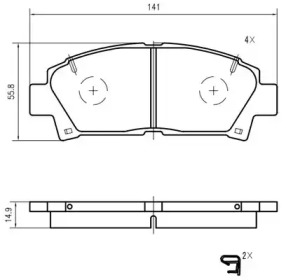 Комплект тормозных колодок VEMA K638400