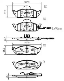 Комплект тормозных колодок VEMA K640100