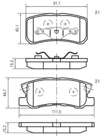 Комплект тормозных колодок VEMA K641500