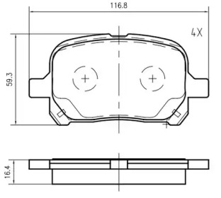 Комплект тормозных колодок VEMA K643200