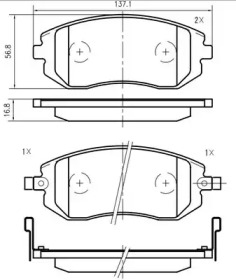 Комплект тормозных колодок VEMA K643500