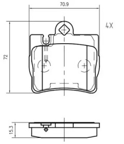 Комплект тормозных колодок VEMA K820000