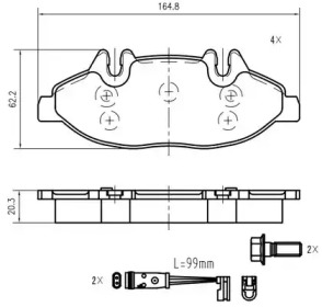 Комплект тормозных колодок VEMA K820300