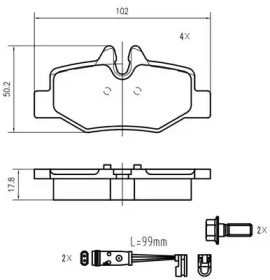 Комплект тормозных колодок VEMA K820400