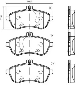 Комплект тормозных колодок VEMA K820500