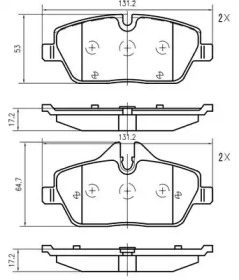 Комплект тормозных колодок VEMA K821000