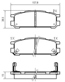 Комплект тормозных колодок VEMA K821100