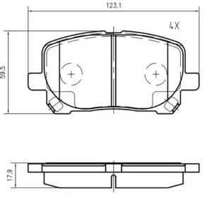 Комплект тормозных колодок VEMA K821400