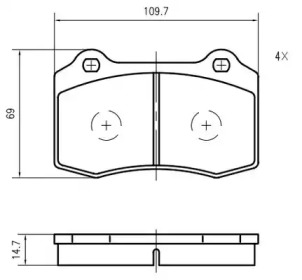 Комплект тормозных колодок VEMA K822901