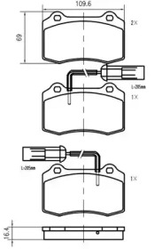 Комплект тормозных колодок VEMA K822902