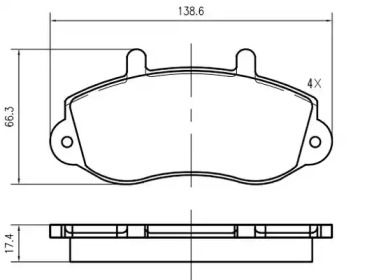 Комплект тормозных колодок VEMA K826400