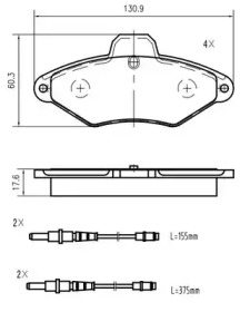 Комплект тормозных колодок VEMA K826601