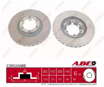 Тормозной диск ABE C30510ABE